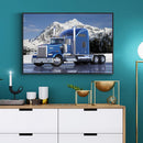 5D DIY Diamond Painting Blue Car Full Drill Rhinestone Mosaic Art Picture Kit