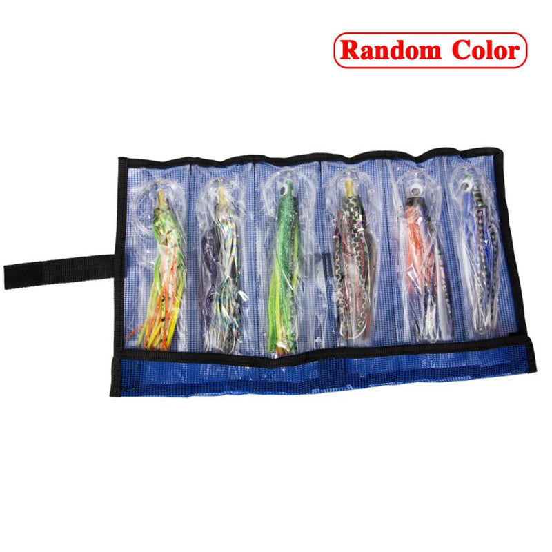 6 Pcs Seawater Fishing Trolling Lure Set Tuna Lures Octopus Squid Skirt Baits`