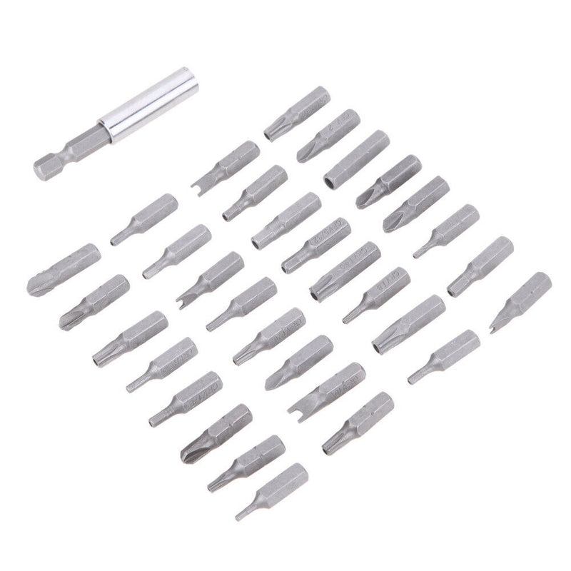 Security Tamper Proof Bit Set 33pc Torq Torx Hex Star Spanner Tri Wing Scre