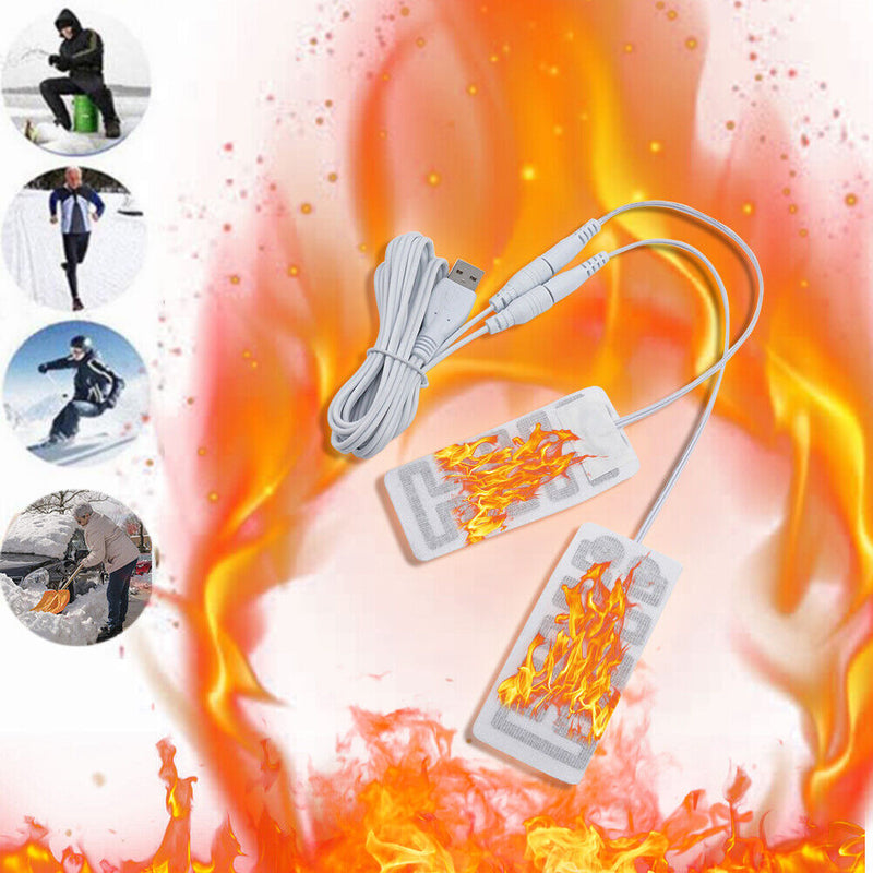 USB Heated Gloves Pad Portable Electric Heating Pad Lightweight Winter Hand Warm