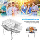 Stainless Steel BBQ Grill Rack Portable Folding Camping Mini Bracket (C) Newly