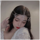Jewelry Crystal Hair Chain Rhinestone Crystal Water Drop Pattern Head Chain