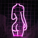 LED Night Light Neon Women Back Bedroom Decoration Bedside Table Lamp (D) Newly