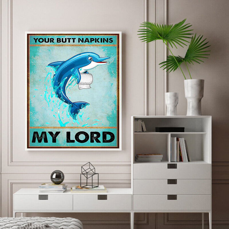 Napkin Animal Poster Oil Paint By Numbers Kit DIY Acrylic Painting on Canvas
