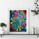 Mandala Flower Canvas Paint By Numbers Oil Hand Painted Drawing Kit Home Decor