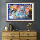 5D DIY Full Drill Diamond Painting Bathing Elephant Cross Stitch Embroidery