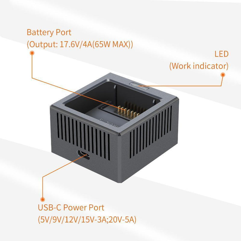 Drone Portable QC 3.0 Battery Charger USB-C Fast Charger For DJI Mavic 3