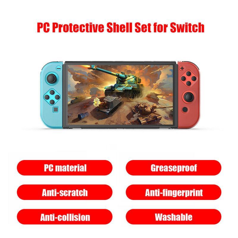 Left/Right Handle Host Transparent Protective Case Fit for Nintendo Switch OLED