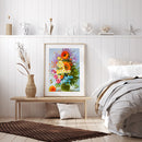 5D DIY Full Drill Round Shape Vase Rhinestone Diamond Drawing Home Decoration