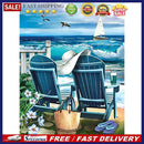 40X50cm Frameless Oil Paint By Numbers Beach Lounge Chair Paint Canvas Pict