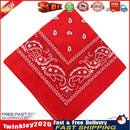 Print Bandana Hair Bands Women Unisex Square Scarf Turban Headband (Red) Newly