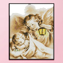 14CT Partial Cross Stitch Sleeping Baby Counted DIY Cotton Thread Needlewor