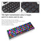 104pcs Transparent Mechanical Keyboard Keycaps Computer Key Cap Set (Black)
