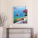 Paint By Numbers DIY Beach Boat Painted on Canvas Oil Art Craft Home Wall Decor