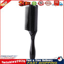 9 Rows Styling Brush Straight Curly Hair Detangling Massage Comb (Black) Newly