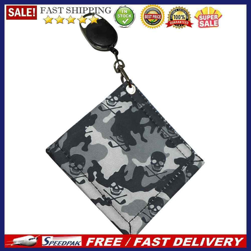 Double-Sided Golf Ball Cleaning Towel Cloth with Carabiner Hook Golf Accessor