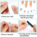 Design Nail Manicure Tips Kids False Nails Press On Full Cover Self Adhesive