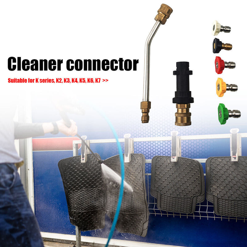 Pressure Washer Gun Adapter + Extension Wand + 5 Tips for Karcher K2-K7 Newly