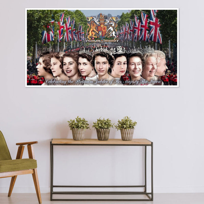 DIY Diamond Painting Kits Full Round Drill Queen Elizabeth II Mosaic Picture Art