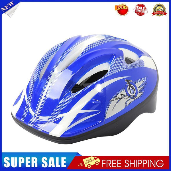 Childrens Riding Helmet Anti Drop Cartoon Sports Bicycle Helmet (Royalblue)