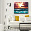 Painting By Numbers Kit DIY Waves Clouds Canvas Oil Wall Art Picture Orname