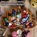 Crystal Display Holder Lotus Shaped Healing Stones Tray Desktop Organizers Newly