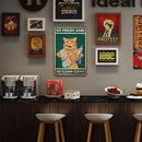 Brush Teeth Cat Metal Plate Tin Sign Plaque Poster for Bar Club Cafe (A)