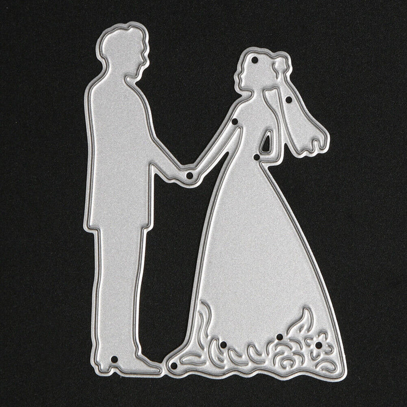 Metal Bride Groom Wedding Dies Stencils for DIY Scrapbooking Card Pap