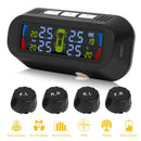 Wireless Solar TPMS LCD Car Tire Pressure Monitoring System + 4 External Sensors