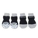 4pcs Pet Cotton Socks Set Non-slip Cats Foot Cover Prevent Scratch (S)