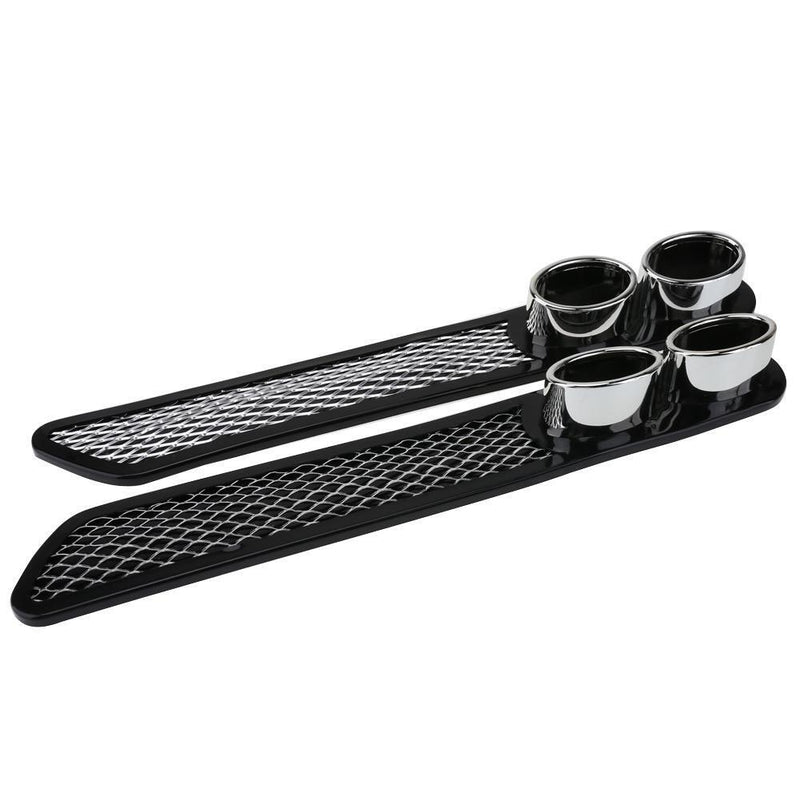 2pcs Car Plastic Dummy Dual Exhaust Pipe Stickers Car Styling Accessory