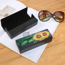 DIY Leather Diamond Painting Glasses Storage Case Mosaic Kit (Q35 Flower) Newly