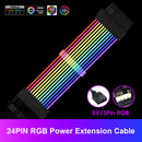 PSU Extension Cable Addressable RGB ATX 24Pin PCIe GPU Dual Triple 8-Pin Cord
