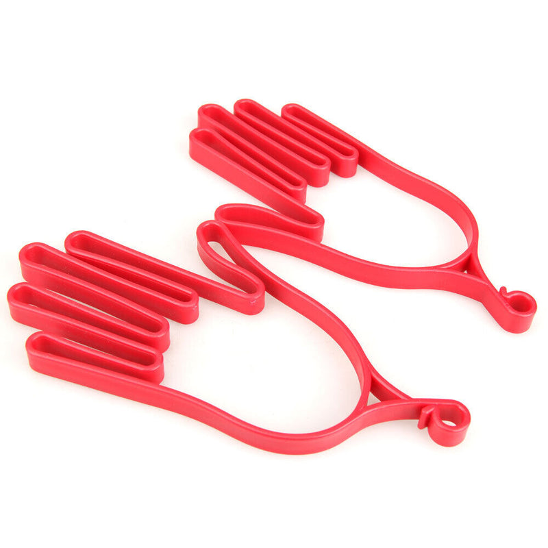 1 Pair Durable Outdoor Sport Red Plastic Golf Gloves Holder Rack Stretcher