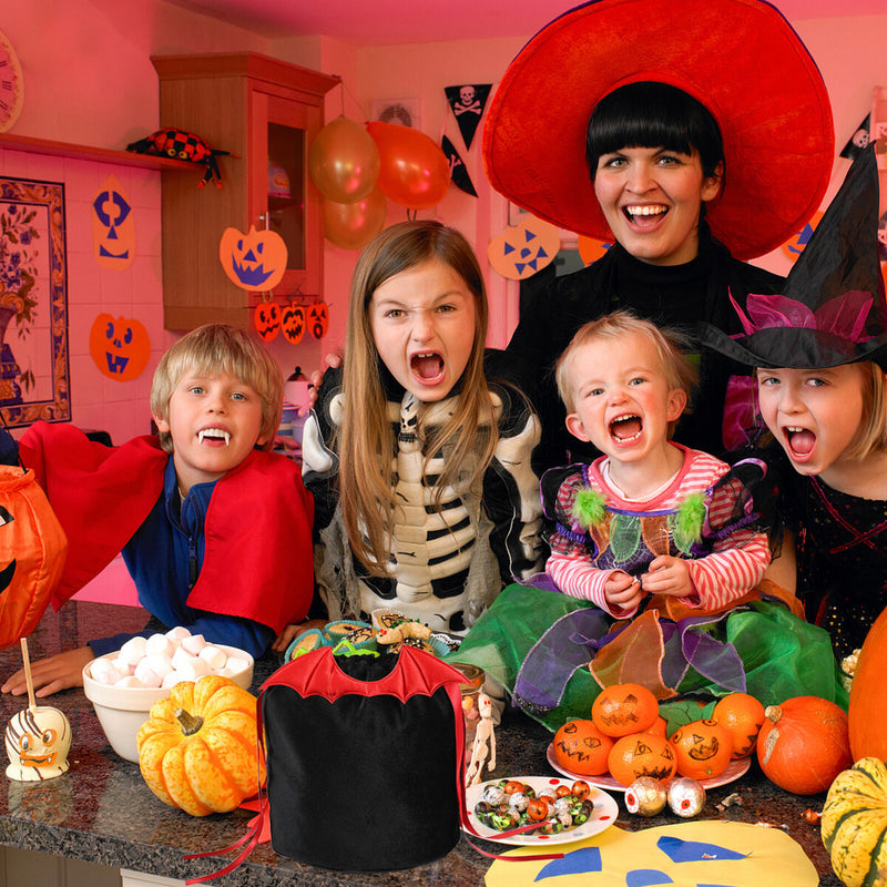 5pcs Jewelry Bag Cute Soft Velvet Halloween Gift Pouch Festive Party Decorations