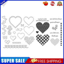 2pcs Metal Cutting Dies Stencil Stamps DIY Craft Heart Flower Embossing (C)