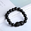 Fashion Jewelry Wealth Attract Black Pi Xiu Bracelet Glass 10MM Good Luck