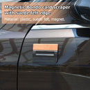 Carbon Fiber Film Magnetic Squeegee with Suede Felt Car Vinyl Wrap Tint Scraper