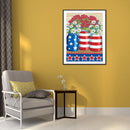 5D DIY Diamond Painting Kits Independence Day Flower Full Round Drill Arts
