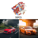 50pcs/set EU Classic Car Fuse Kit Plastic+Zinc Continental Torpedo Auto Fuse
