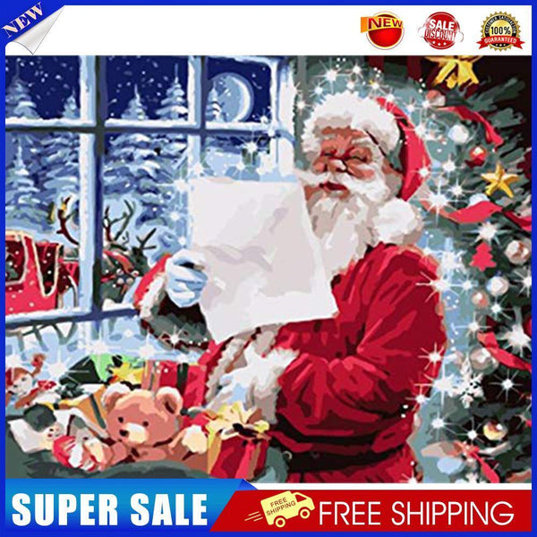 Santa Claus Oil Paint By Numbers Kits Christmas DIY Wall Art Craft (100202)