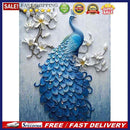 5D DIY Full Drill Diamond Painting Blue Peafowl Cross Stitch Embroidery Hom