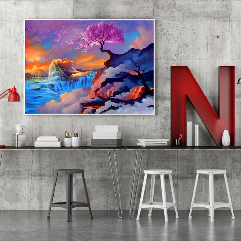 Nature Goddess Oil Paint By Numbers DIY Handpainted on Canvas Wall Art Pictures