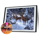 5D DIY Diamond Painting Winter Snow Elk Cross Stitch Embroidery Rhinestones Home