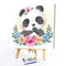 Oil Paint By Numbers Panda on Canvas Digital Paint Wall Artwork DIY Handicraf