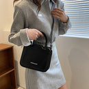 Women Mini Square Bag Top-handle Handbags PU Leather Shoulder Messenger Totes