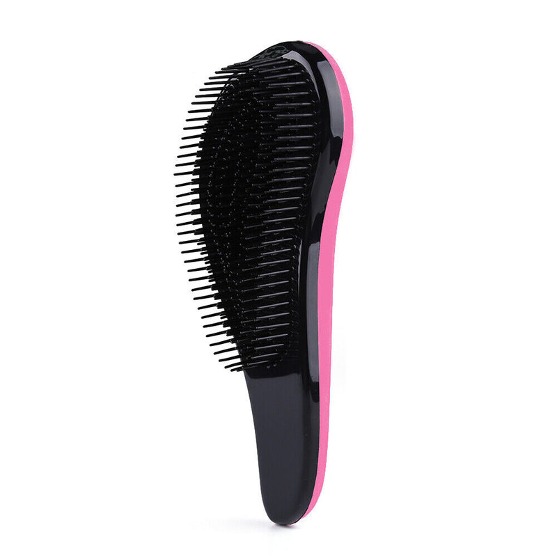 Hair Comb Detangle Hairbrush Massage Brush Curly Styling Tool (Pink)