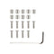 1Set /9pcs 6x6x3mm Aluminum Spacer With 9pcs M3 Screws And Wrench As Gift