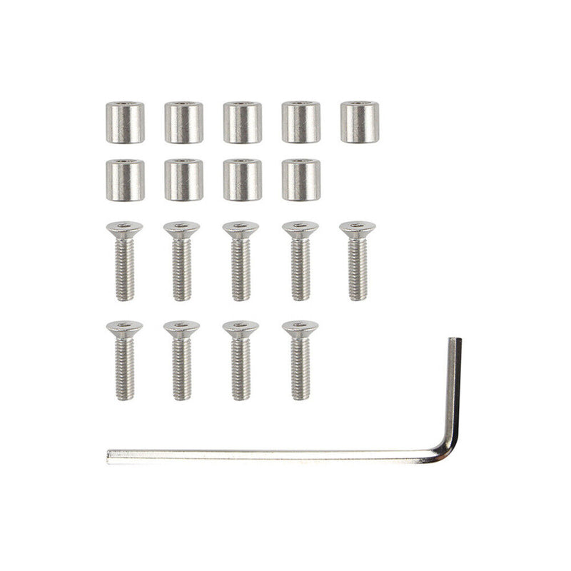 1Set /9pcs 6x6x3mm Aluminum Spacer With 9pcs M3 Screws And Wrench As Gift