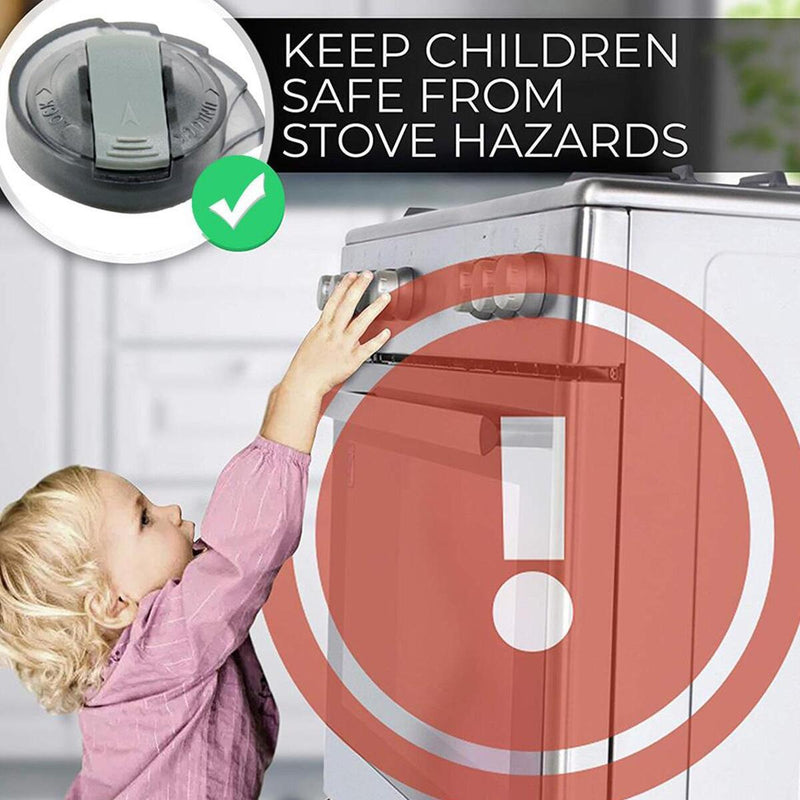 Gas Stove Oven Burner Knob Locks For Protection Children Kitchen Safety`